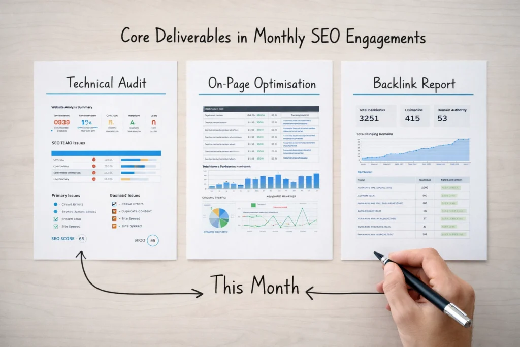 Core Deliverables in Monthly SEO Engagements