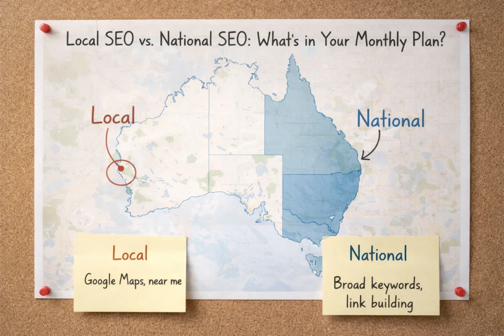 Local SEO vs. National SEO: What's in Your Monthly Plan?
